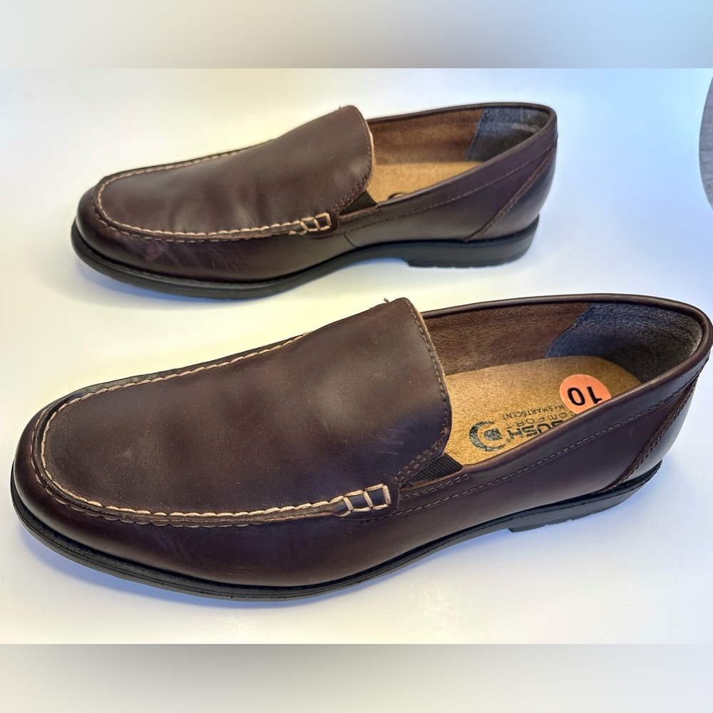 Nunn Bush Leather Comfort Moc Loafer Shoes  Men’s Size 10 Dk Brown w Memory Foam